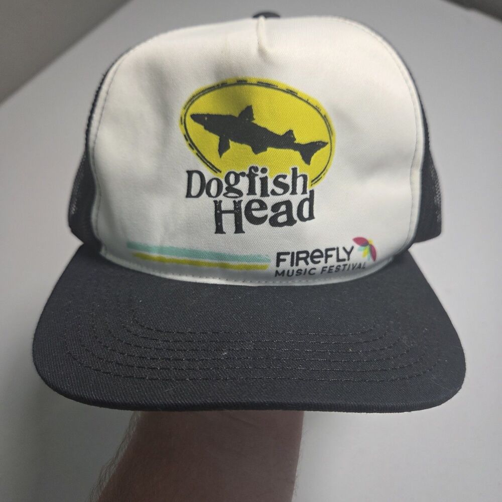 Dogfish Head Brewery Hat Firefly Music Festival Foam Trucker Snapback USA Made